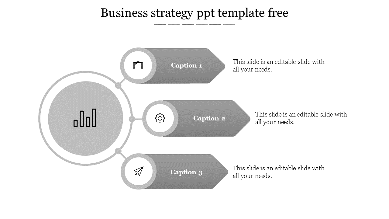 business strategy ppt template free-Gray